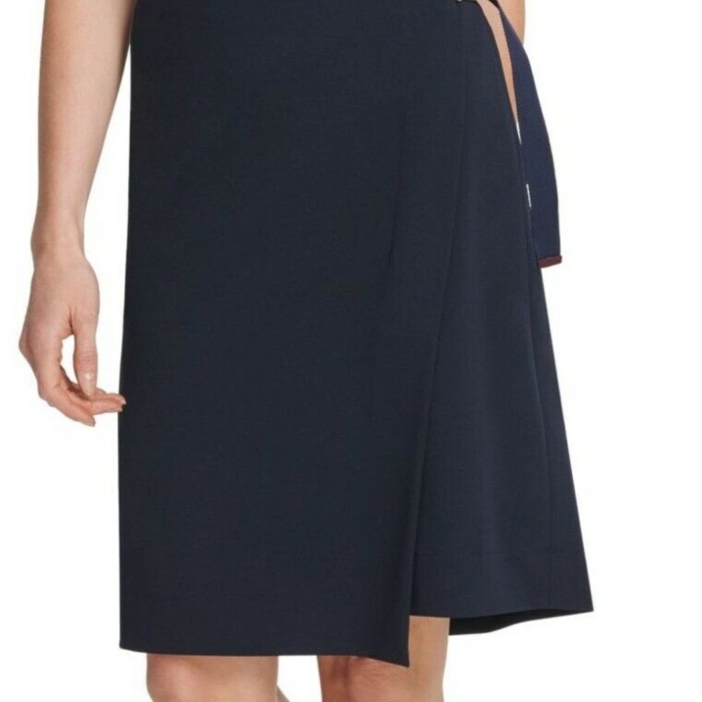 DKNY Asymmetrical Faux Wrap Skirt